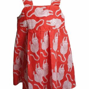 Ropa Niñ@s ^Ref.: Vestido Naranja Tigres^