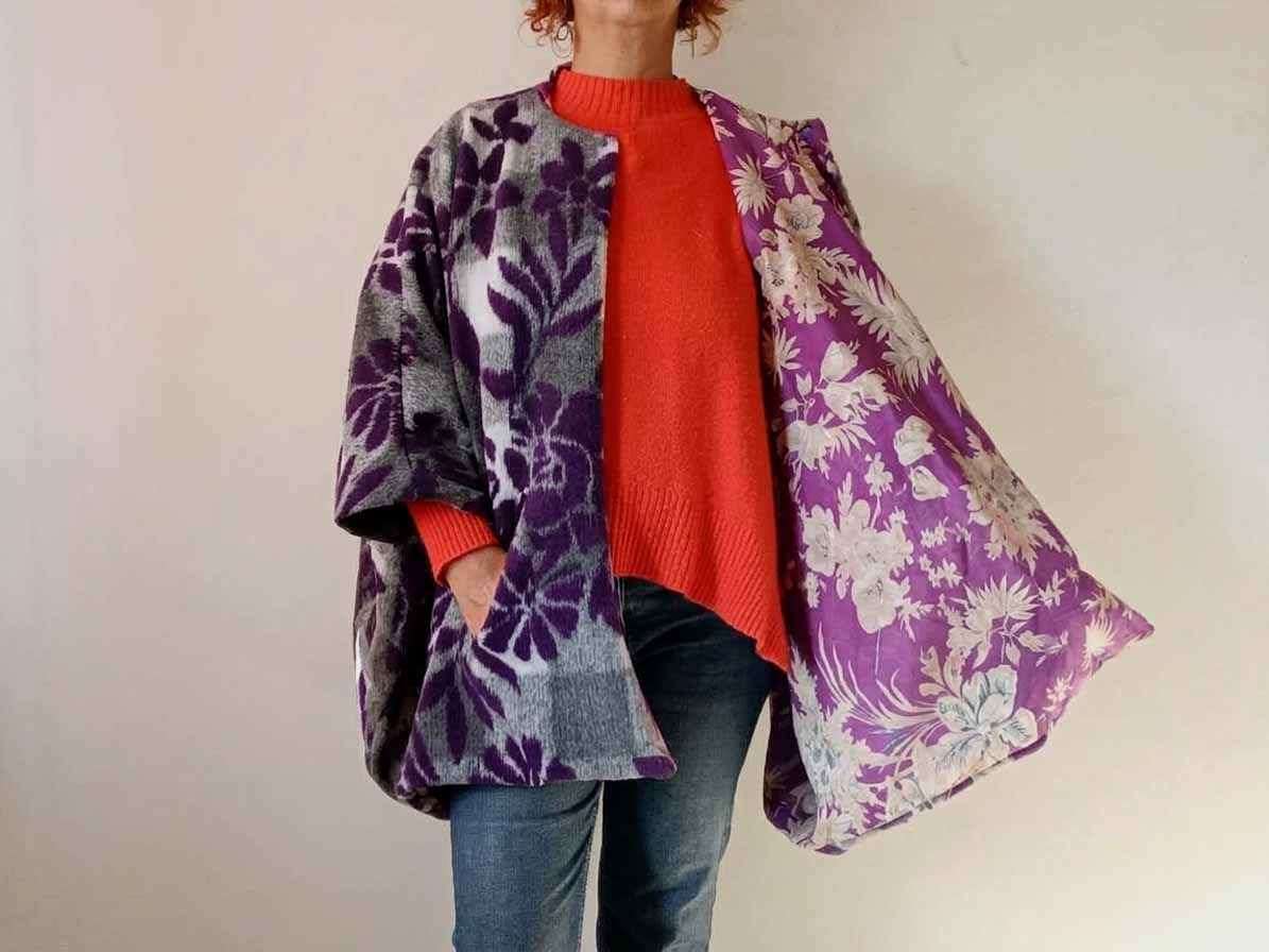 Abrigo / Chaquetón ^Ref.: Morado Flores^ - Imagen 6